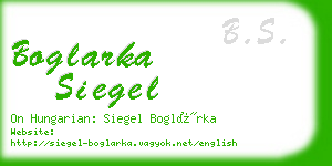 boglarka siegel business card